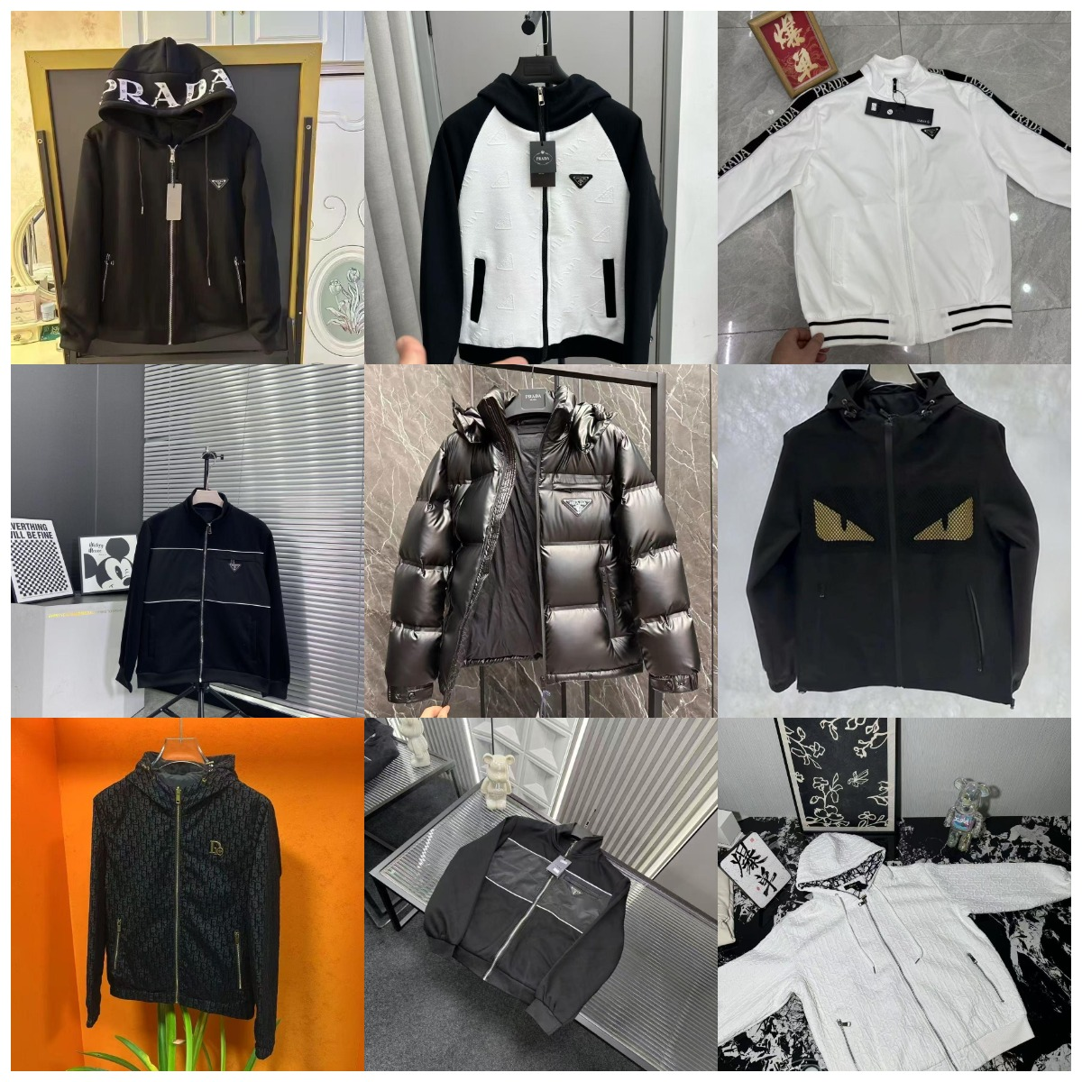 Prada Men's Hoodie Jacket Collection