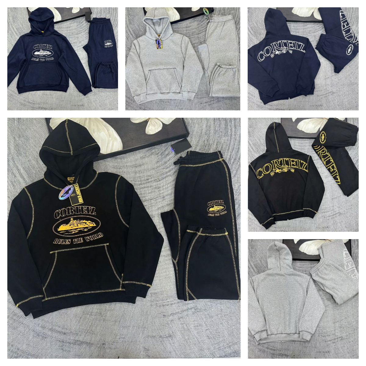 CORTEIZ Hoodie and Pants Set Men's Fashion Sweatshirt Tracksuit
