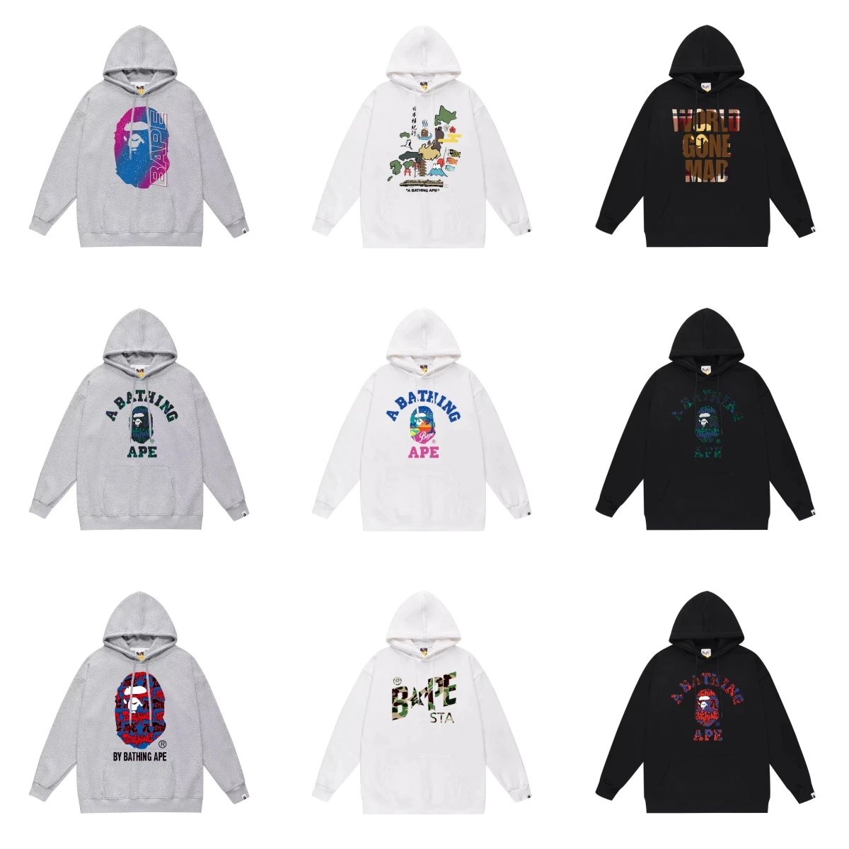 A Bathing Ape Hoodies Sweatshirts Men Streetwear Fashion