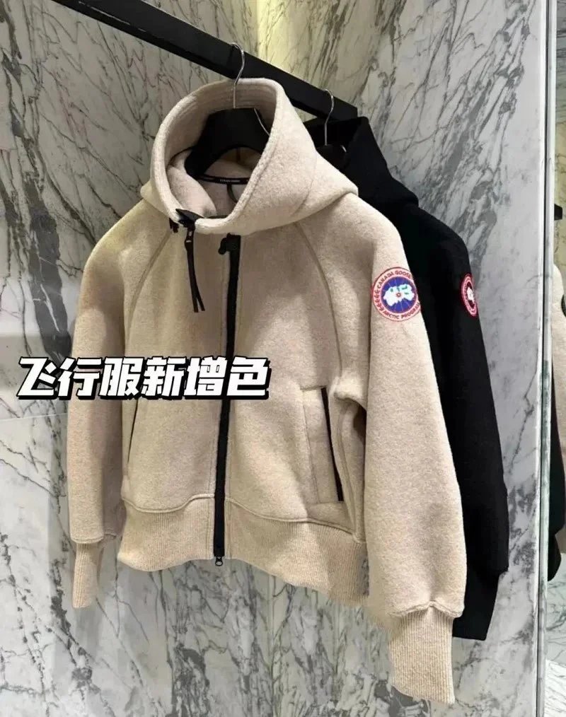 Canada Goose Hooded Jacket Beige Color New Addition