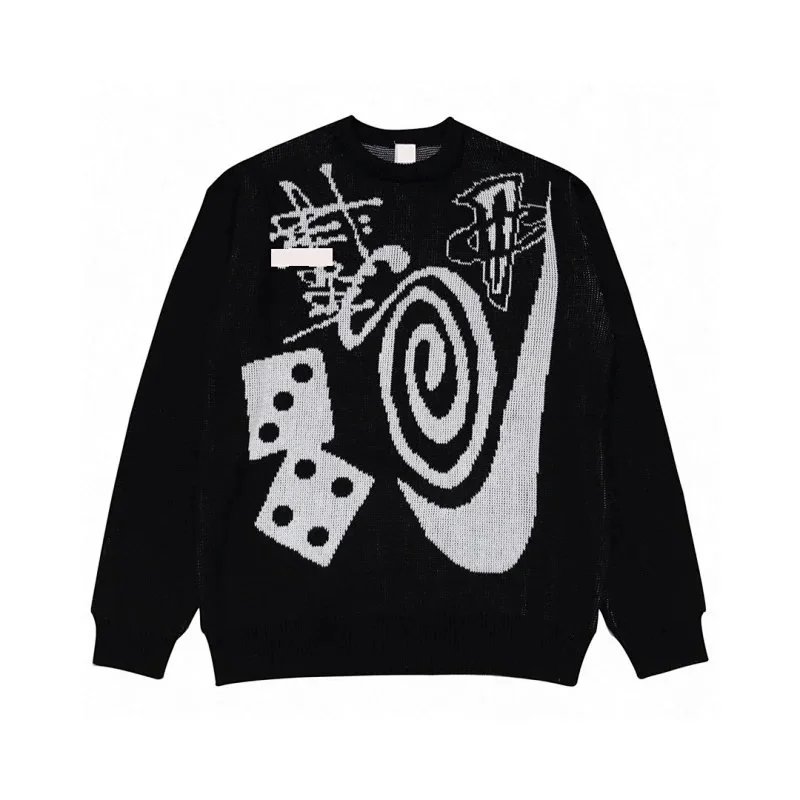 Supreme Graffiti Knit Sweater Black White Design