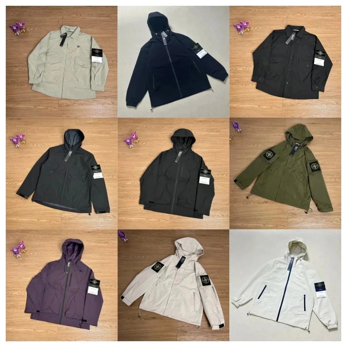 Stone Island Men's Hooded Jacket Outdoor Windbreaker
