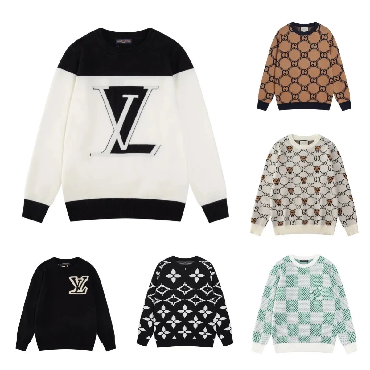 Louis Vuitton Monogram Knit Sweater for Men and Women