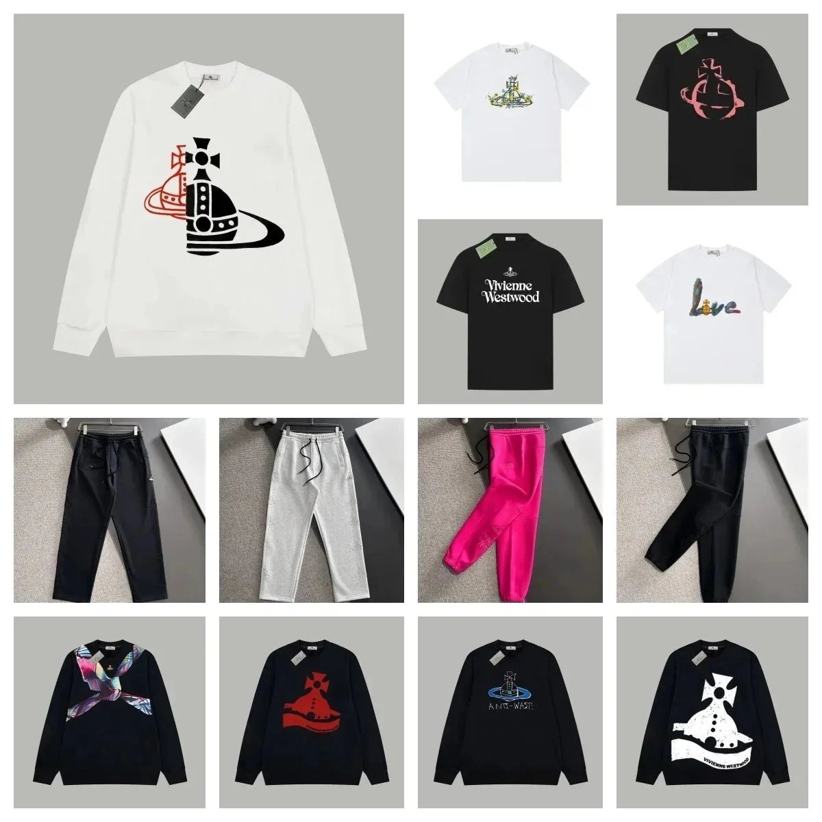 Vivienne Westwood Logo Sweatshirts T-Shirts and Pants Collection