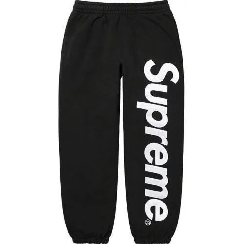 Supreme Black Logo Sweatpants
