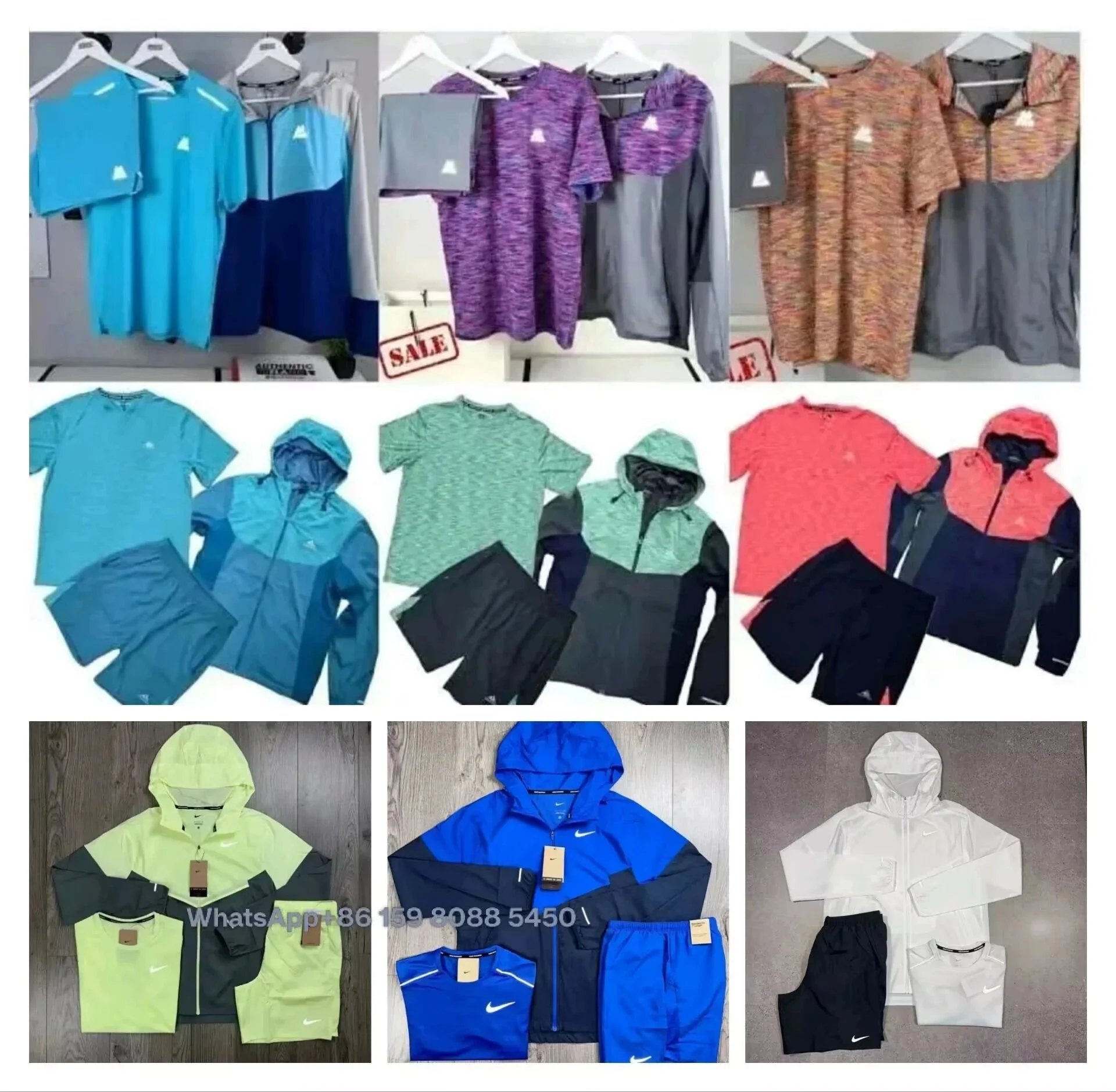 Nike Sportswear Hoodie Jacket T-Shirt Shorts Set for Men and Women