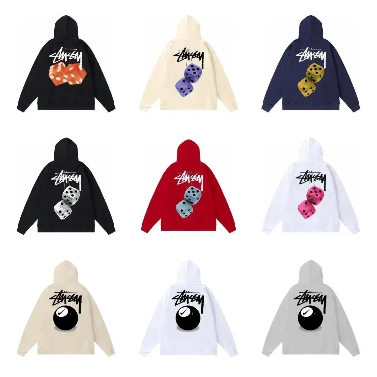 Stussy Dice and Pool Ball Hoodie Collection