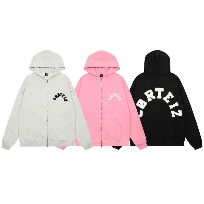 Cortez Zip-Up Hoodie Sweatshirt Unisex Streetwear Fashion