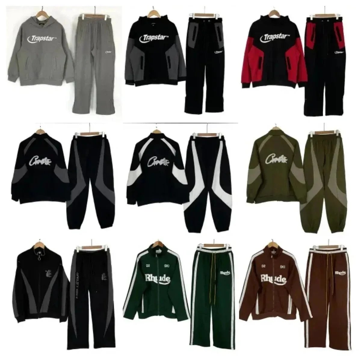 Trapstar and Rhode Tracksuits Men's Hoodie Jacket Pants Set