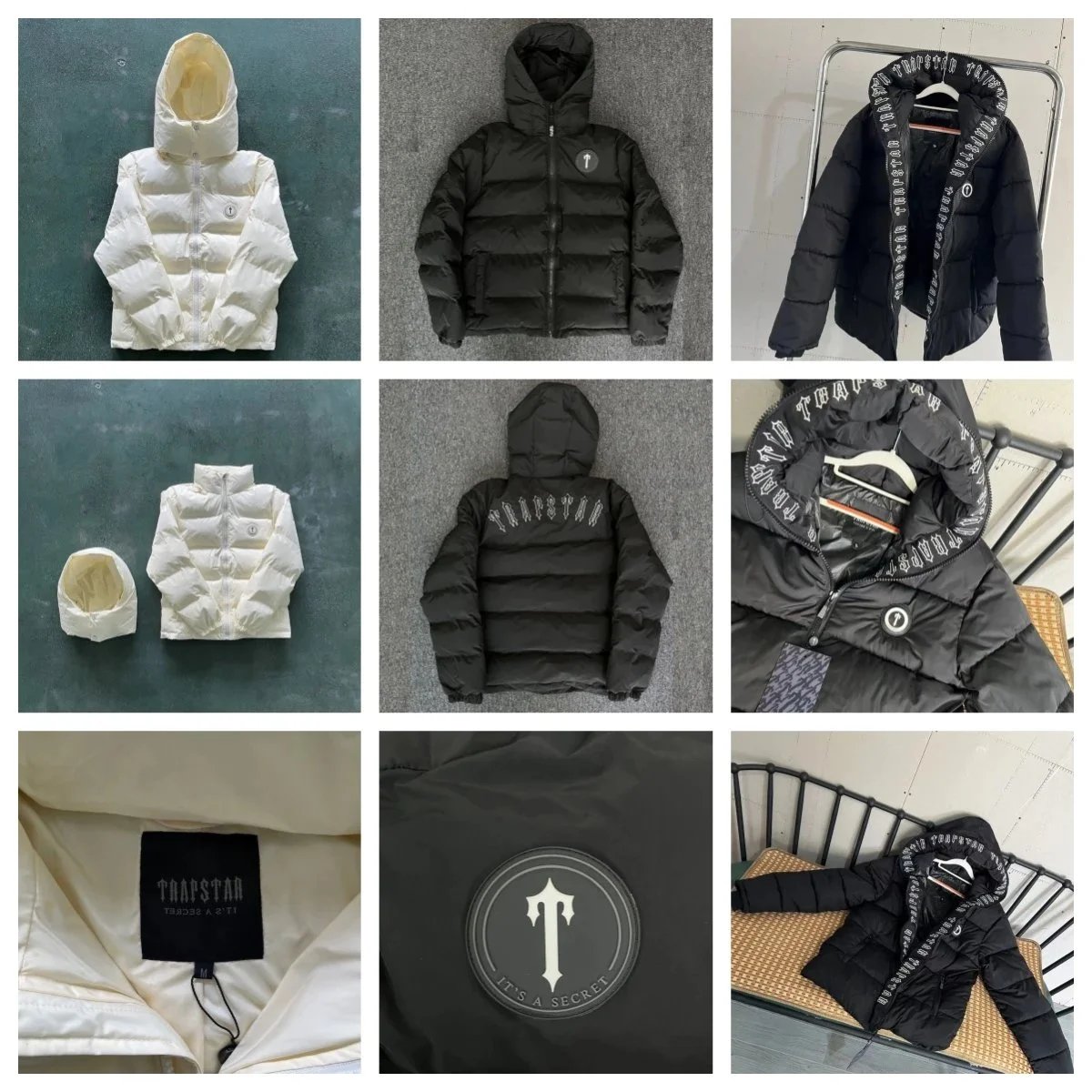 TRAPSTAR Hooded Puffer Jacket Winter Warm Coat for Men and Women