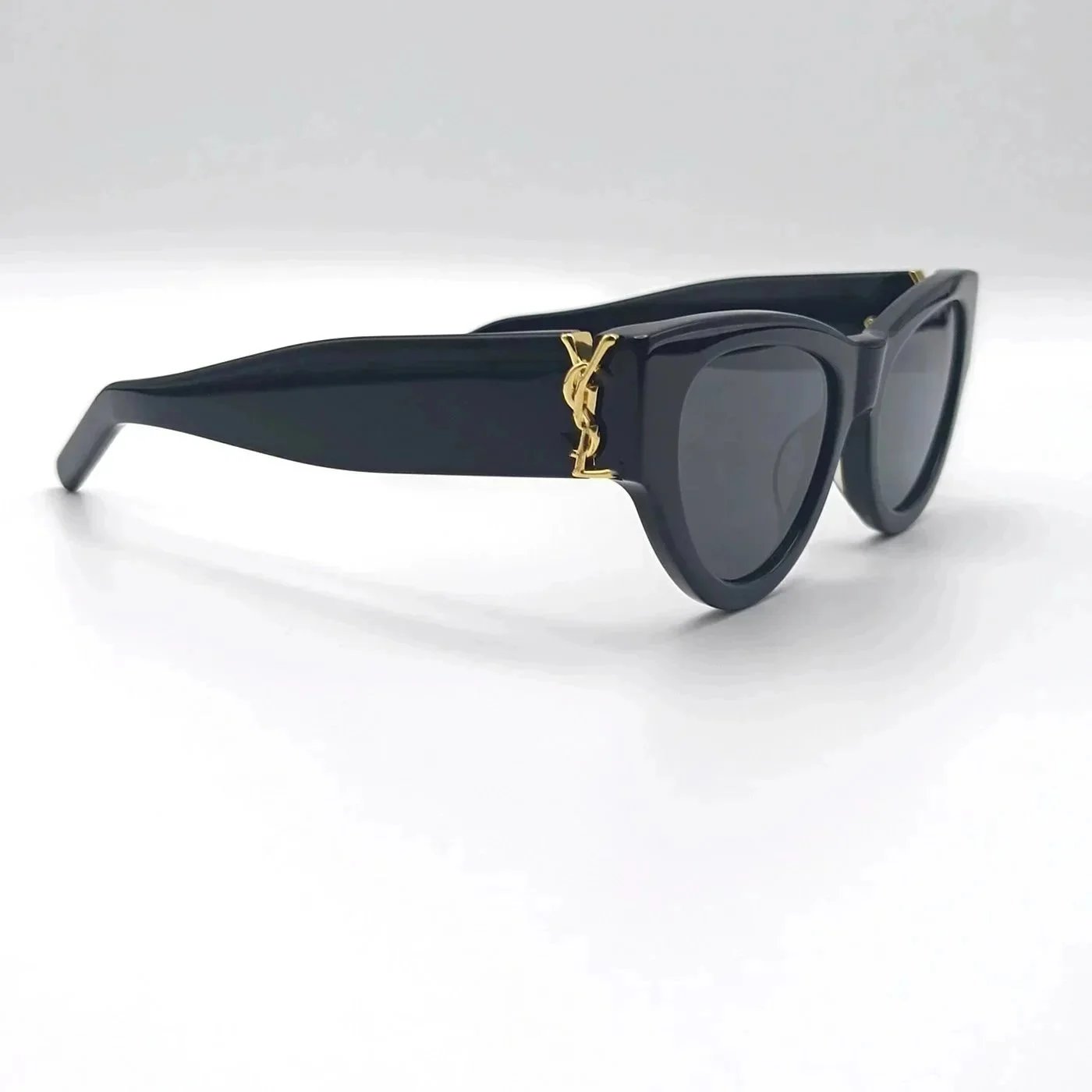 YSL Black Sunglasses with Gold Logo Detail