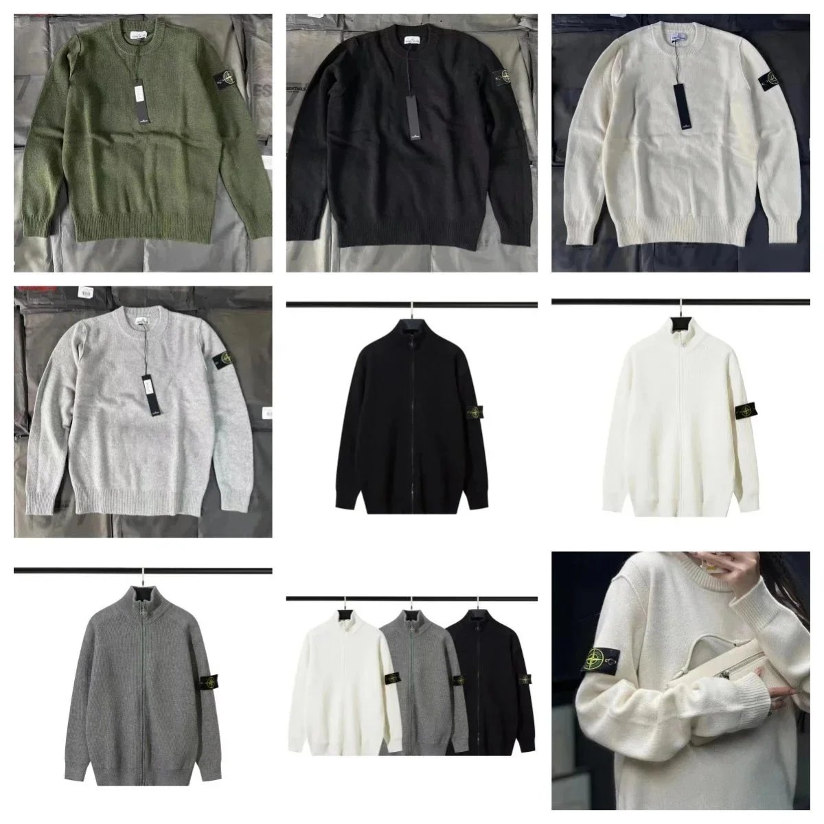 Stone Island Knit Sweaters Men's Zip-Up and Crewneck