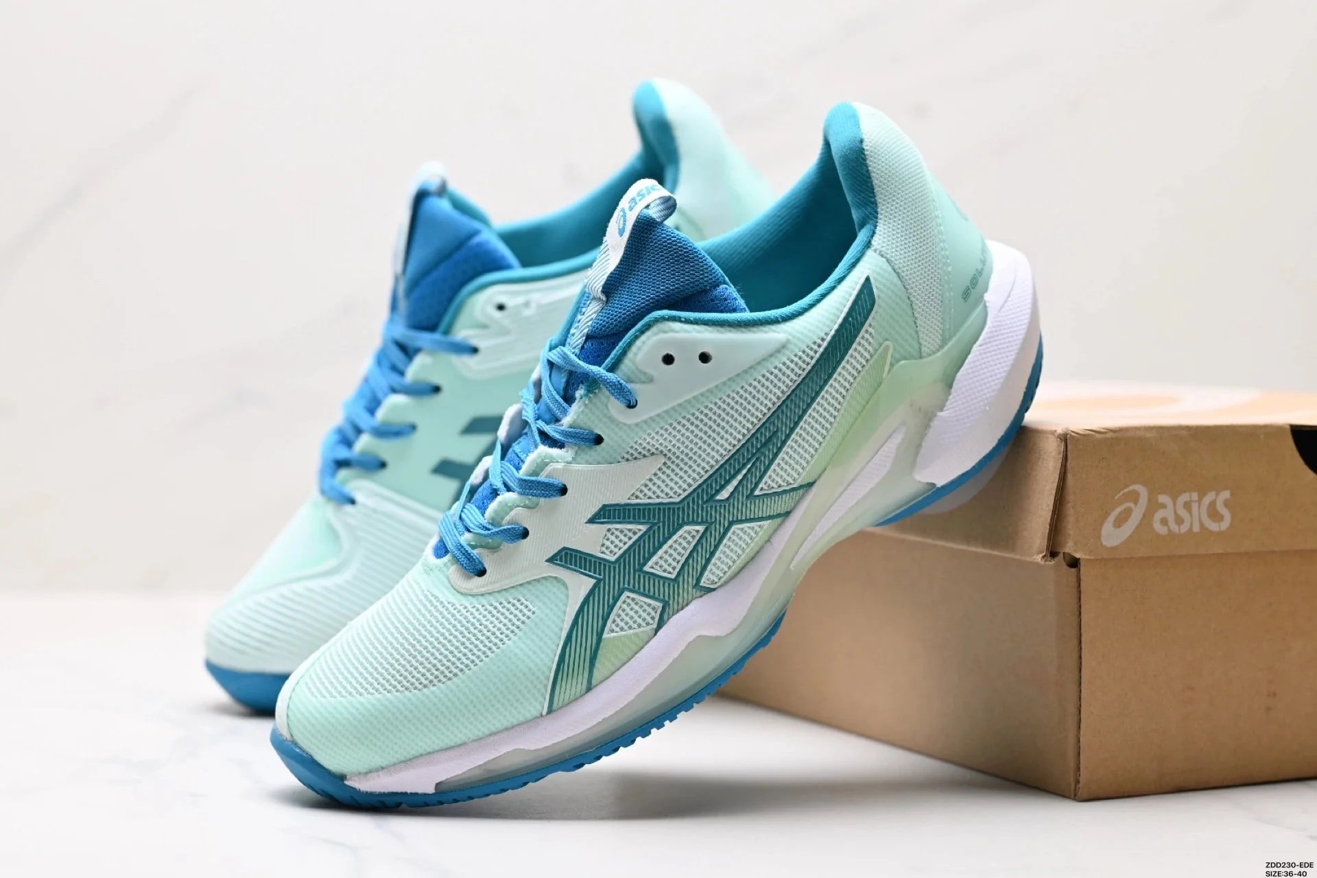ASICS Gel-Kayano Running Shoes Light Blue Green Women's