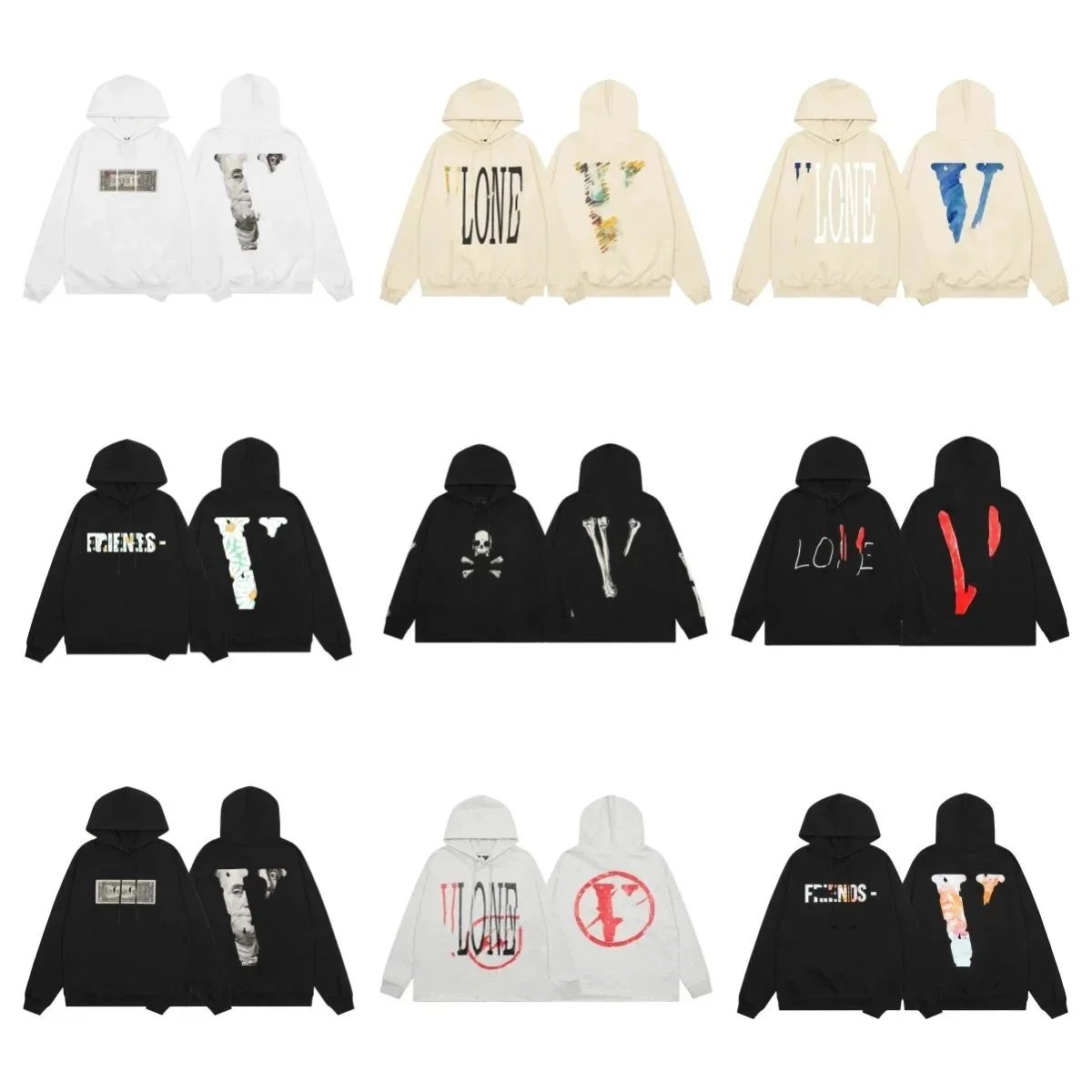 Vlone Hoodies Sweatshirts Streetwear Fashion