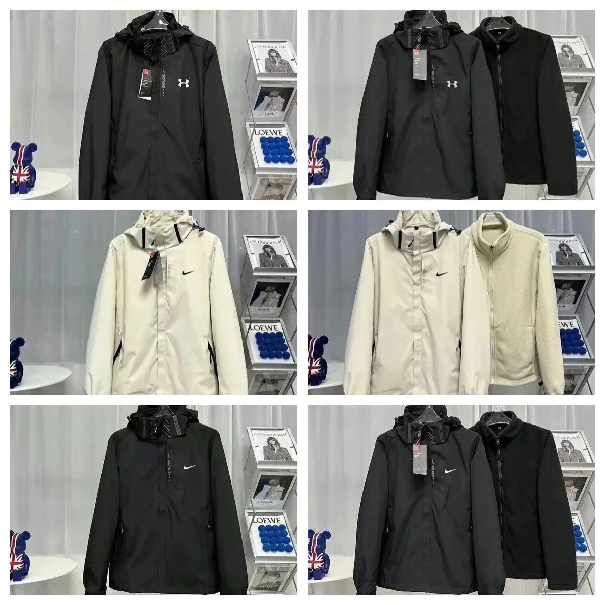 Nike Windbreaker Jacket Lightweight Hooded Sport Coat for Men and Women