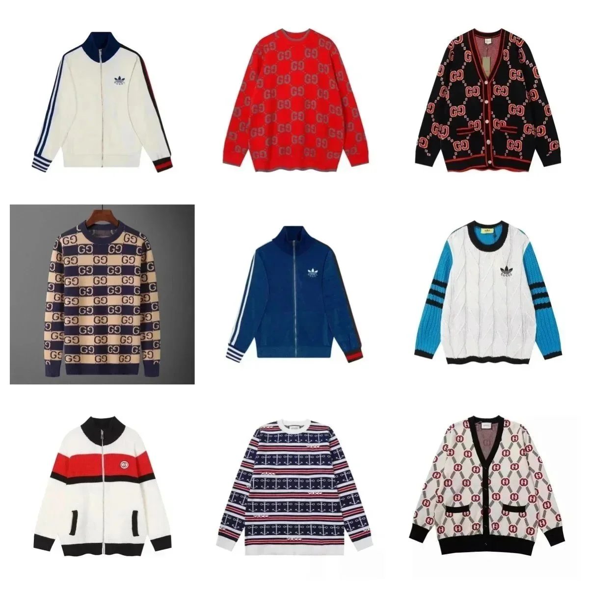 Gucci GG Pattern Knit Sweaters and Cardigans