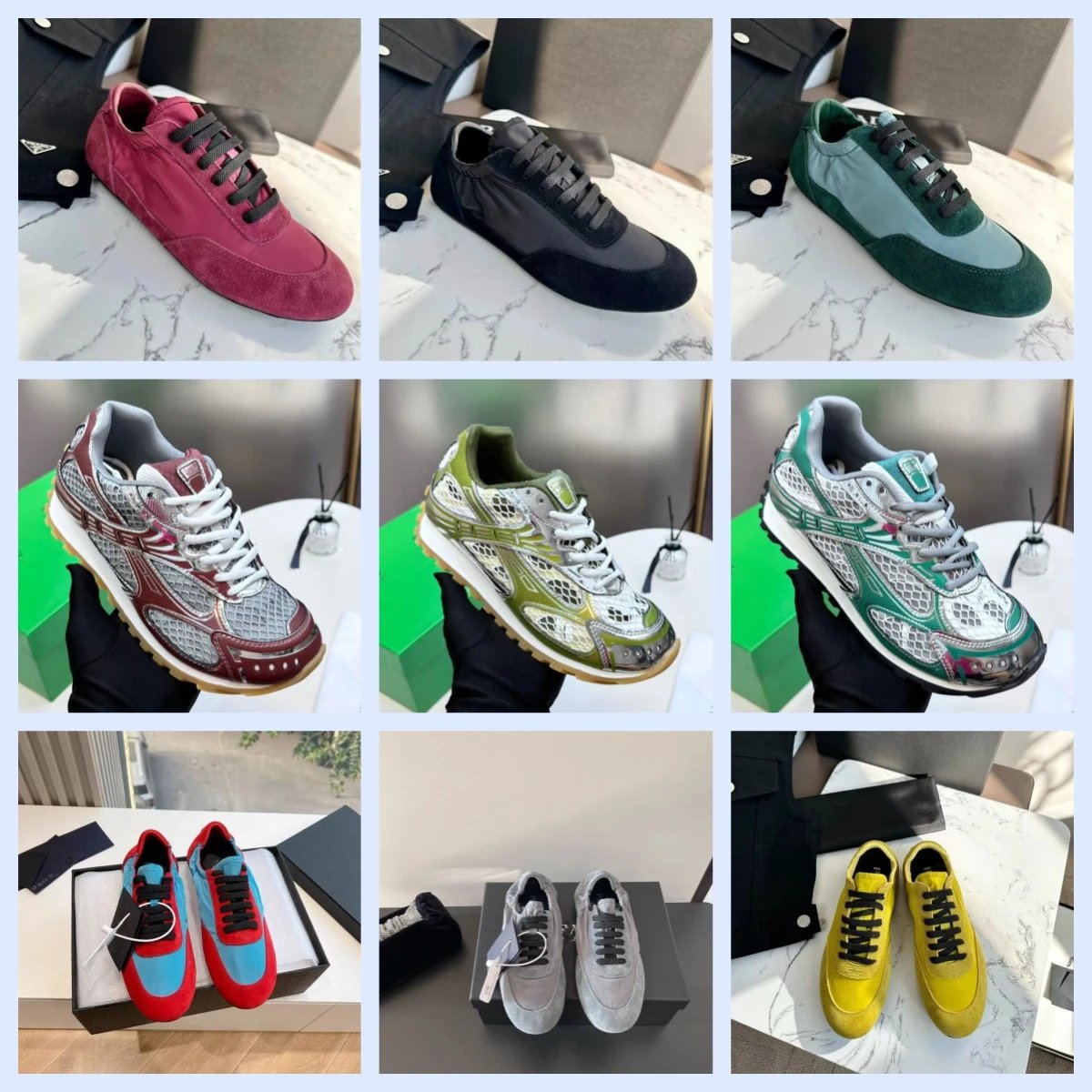 Prada Sneakers Fashion Sport Shoes for Men and Women