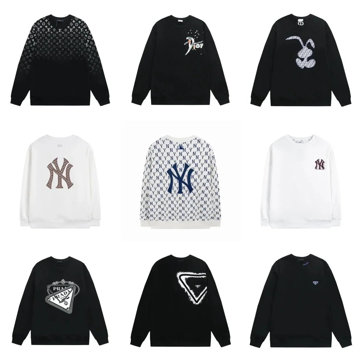 Prada Logo Sweatshirts for Men and Women