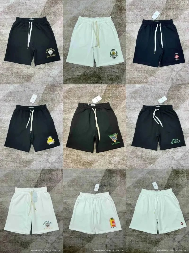 Casual Men's Drawstring Shorts with Logo Design