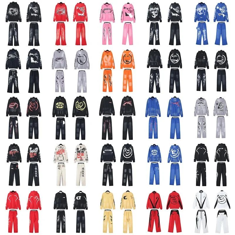 Streetwear Hoodie and Pants Sets for Men and Women