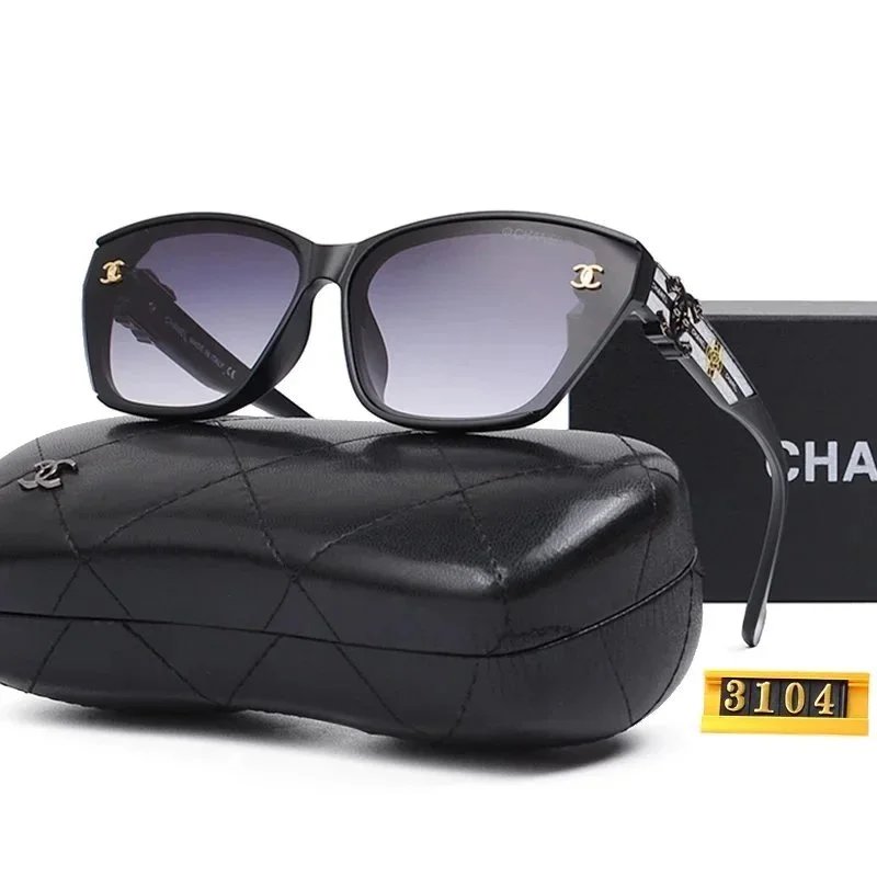 Chanel Sunglasses 3104 Black Frame Gradient Lens