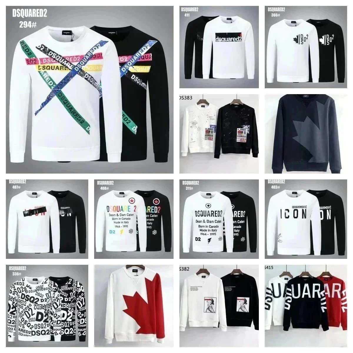 DSQUARED2 Men's Sweatshirts and Hoodies with Logo Print