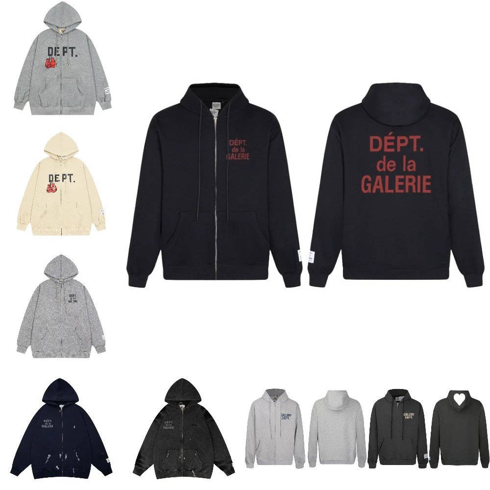 DEPT. de la GALERIE Zip Hoodie Sweatshirt Men Women Streetwear Fashion