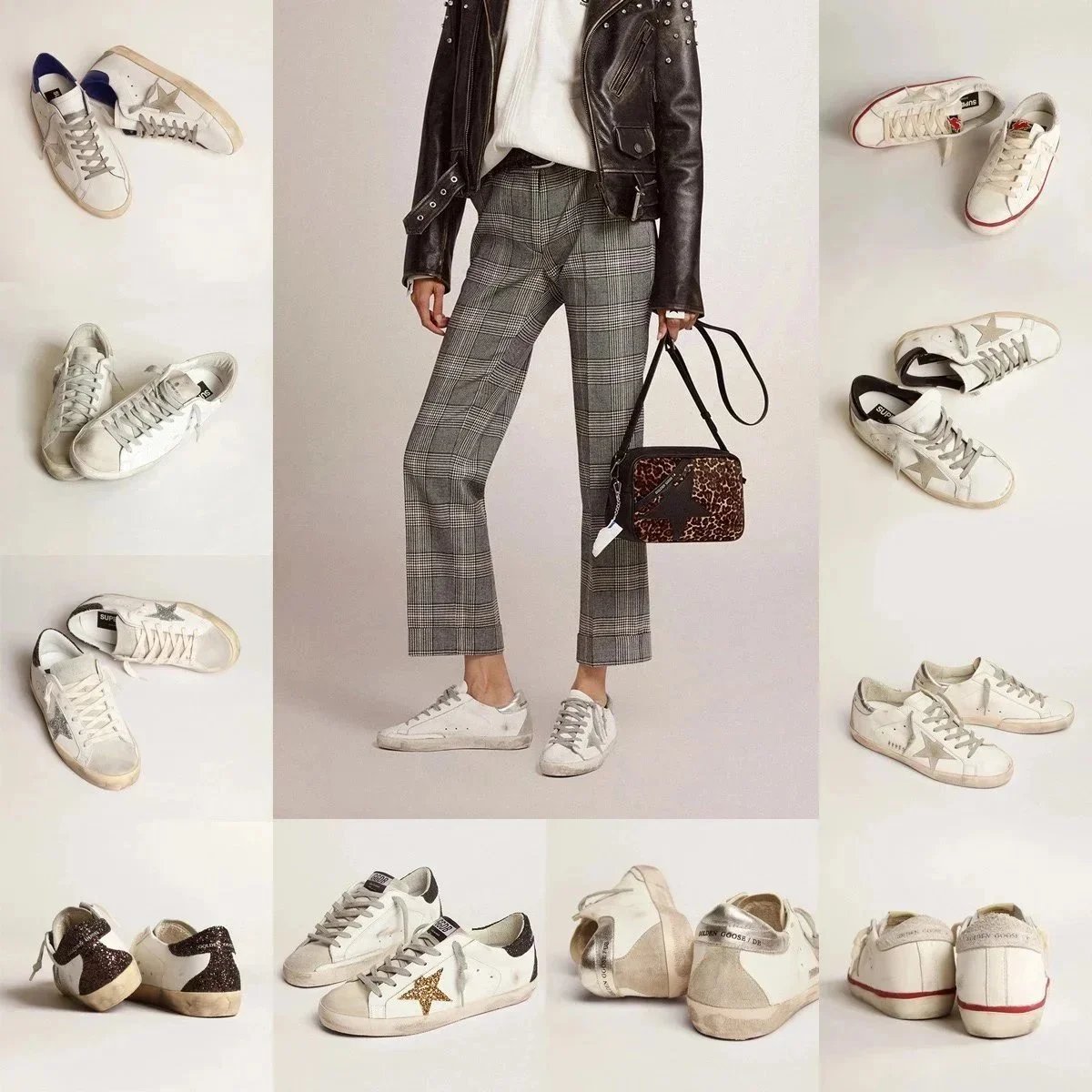 Golden Goose Superstar Sneakers White Leather Star Design