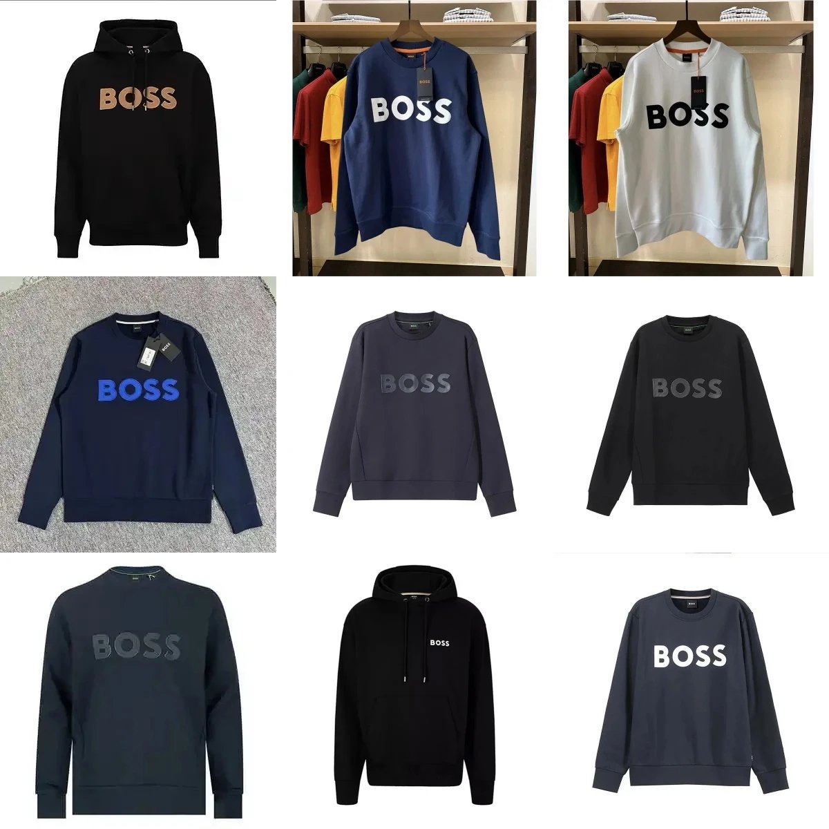 BOSS Logo Sweatshirts and Hoodies for Men
