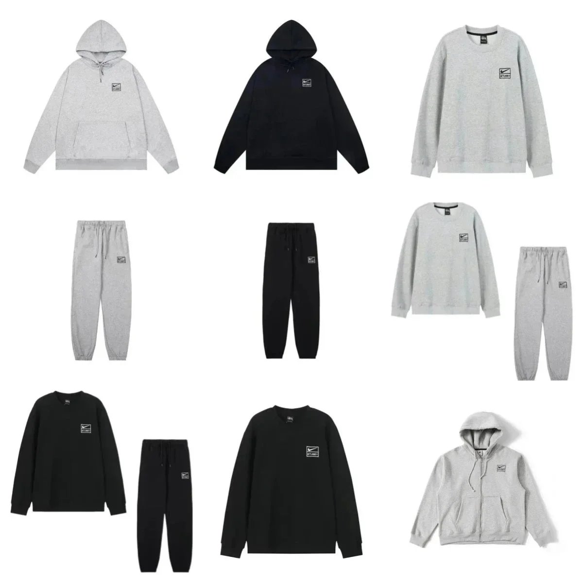Nike Sportswear Hoodies Sweatshirts and Pants Set