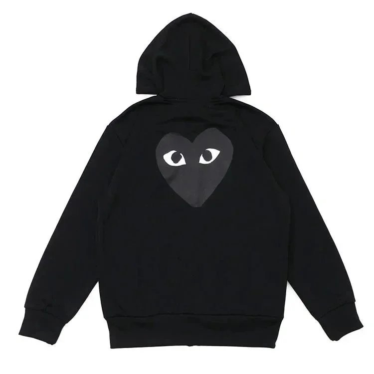 CDG Play Heart Eyes Hoodie Black