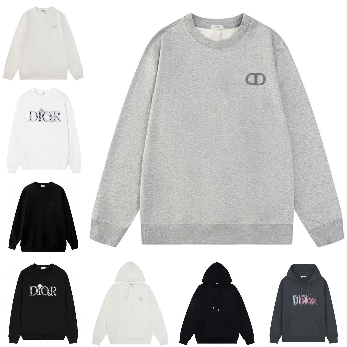 Dior Logo Sweatshirts and Hoodies for Men and Women