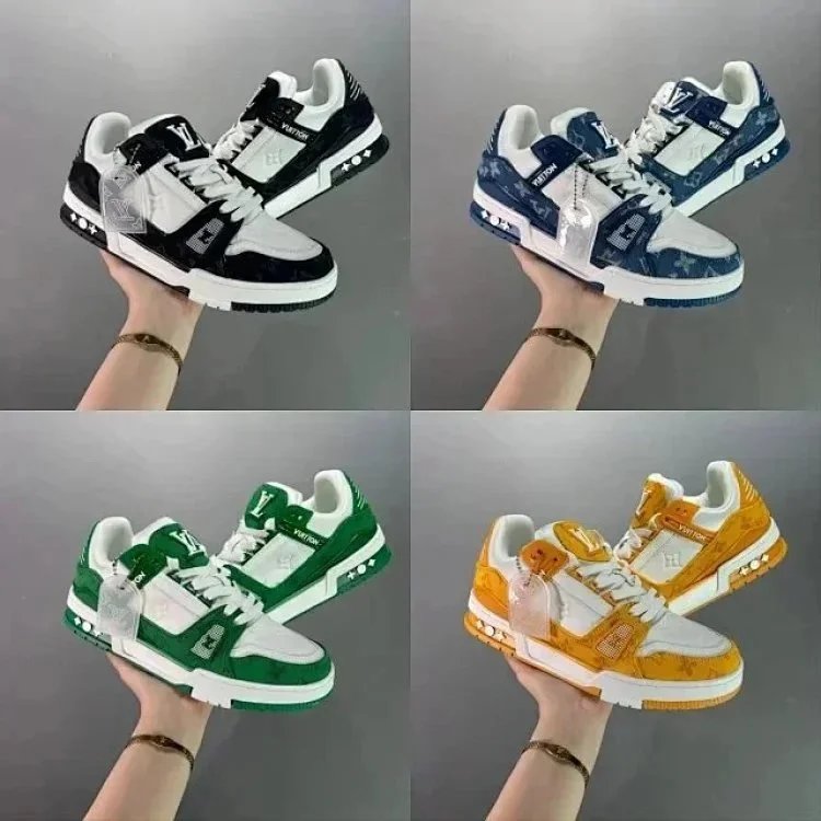 Vans Old Skool Sneakers in Black White Blue Green and Yellow