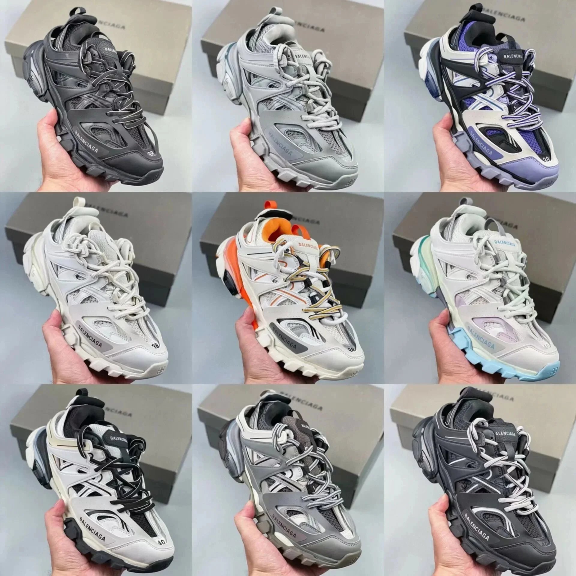 Balenciaga Track Sneakers Men Women Fashion Chunky Hiking Shoes