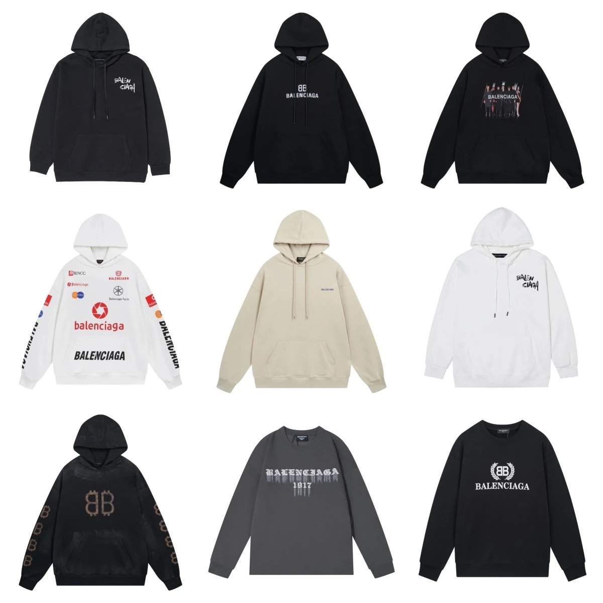Balenciaga Hoodies Sweatshirts Men Women Fashion Streetwear