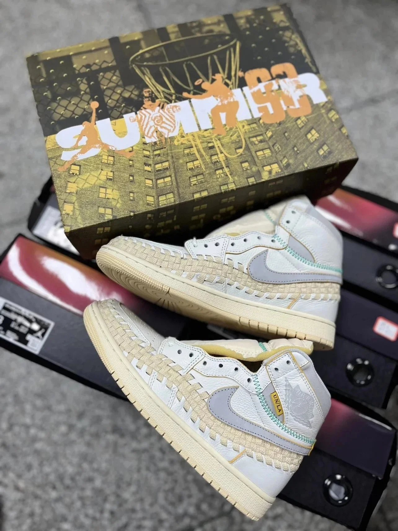 Air Jordan 1 High OG 'Sail' White and Tan Sneakers