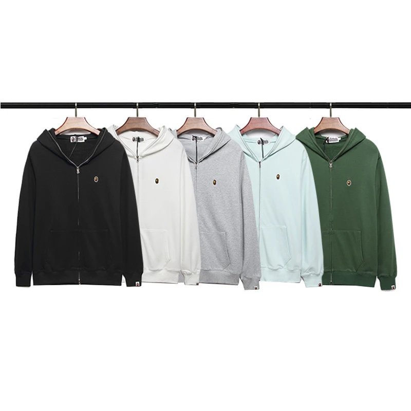 Zip-Up Hoodie Sweatshirt Casual Pullover Hooded Jacket for Men Women