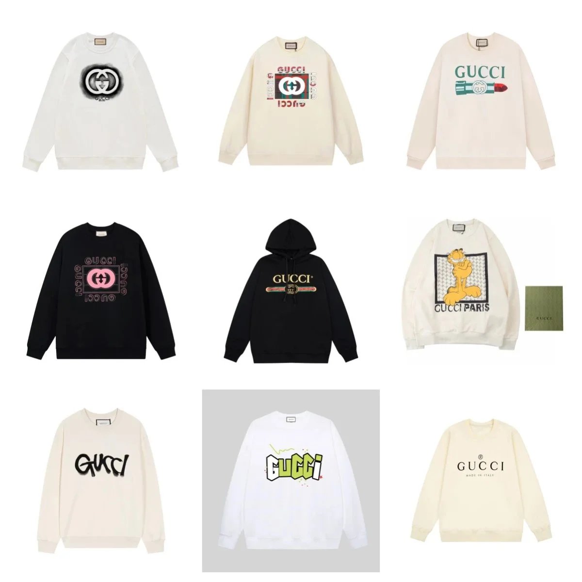 Gucci Sweatshirts and Hoodies with Logo Designs
