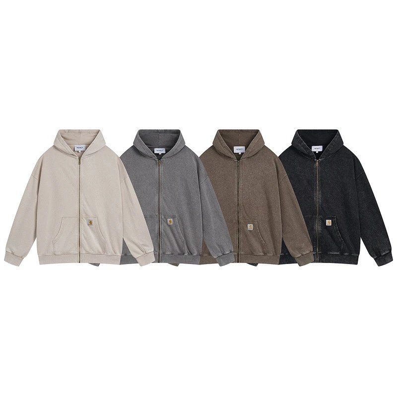 Carhartt Zip-Up Hoodie Sweatshirt Men's Casual Fleece Jacket