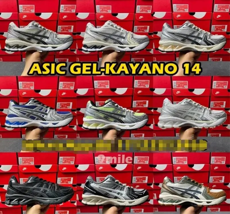 ASICS GEL-KAYANO 14 Running Shoes Men Women Lightweight Breathable Athletic Sneakers