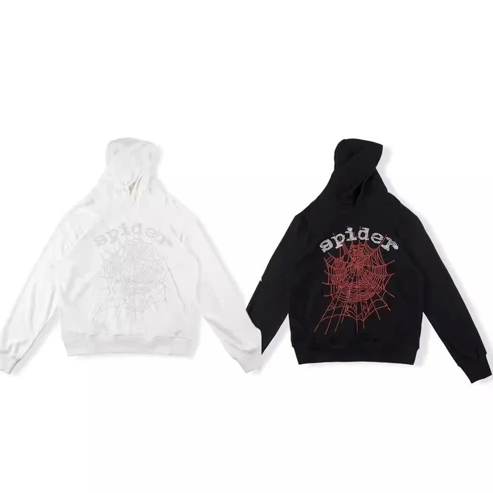 Spider Web Hoodie Black and White Sweatshirt