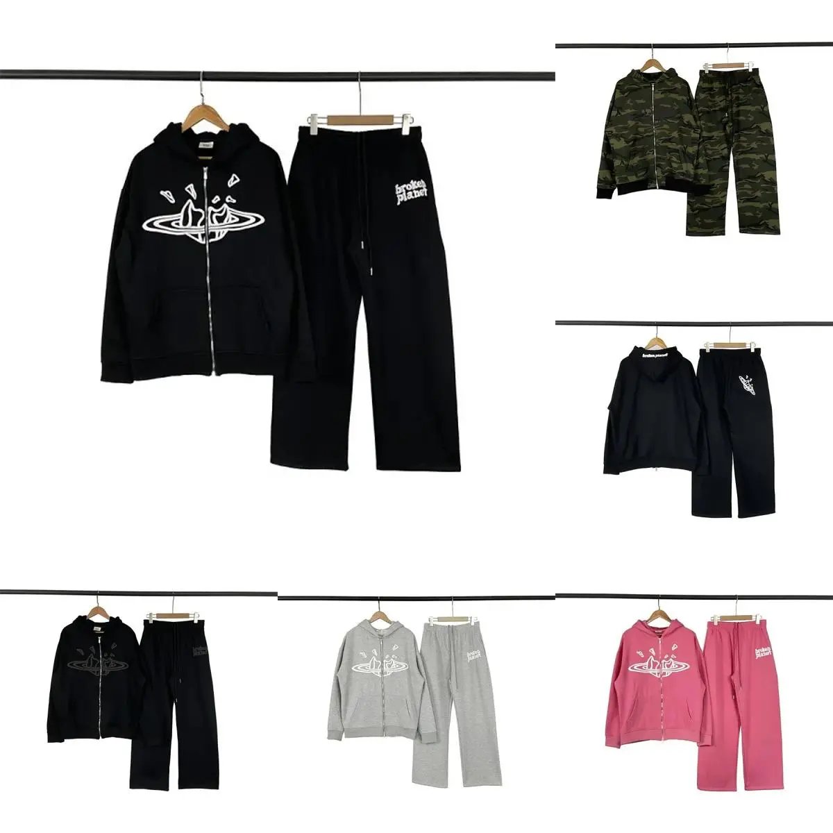 Broken Planet Hoodie and Pants Set Casual Sweatshirt Tracksuit