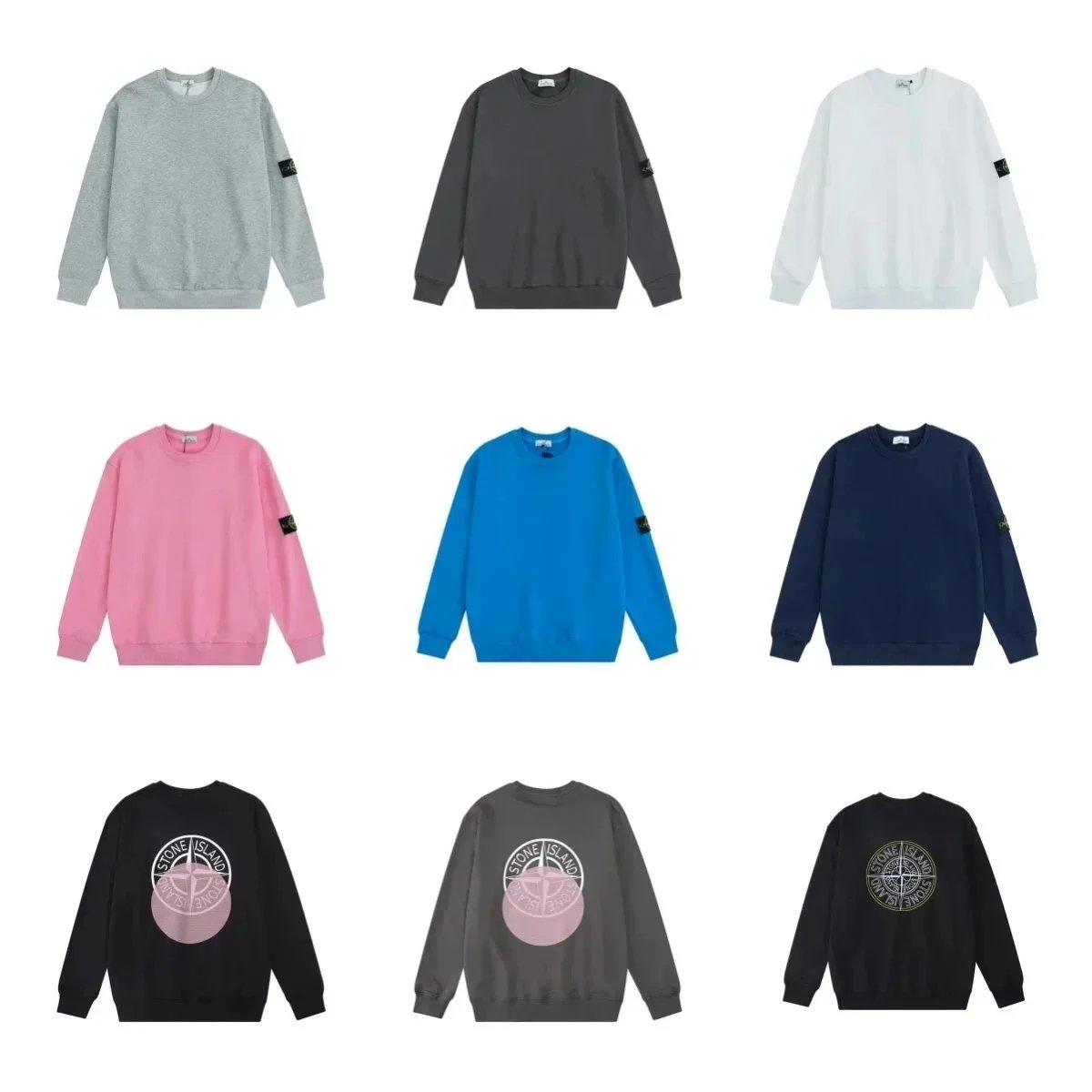 Stone Island Crewneck Sweatshirt Men's Casual Logo Sweatshirts