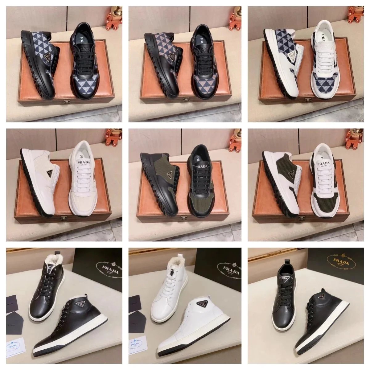 Prada Sneakers Men Women Fashion Casual Shoes