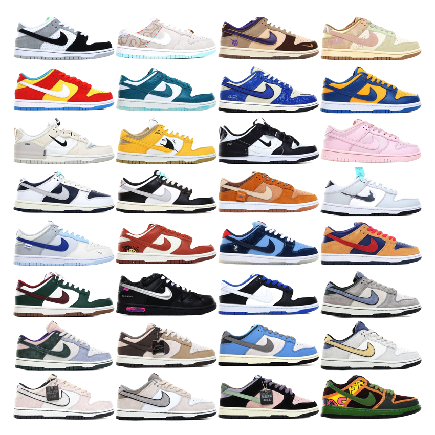 Nike Dunk Low Sneakers Collection Various Colors and Designs