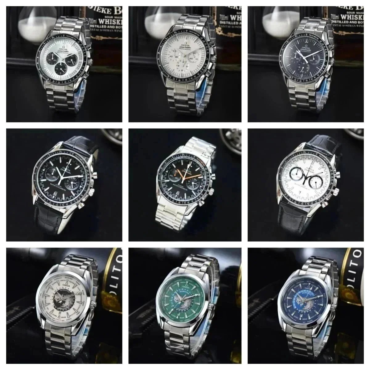 Omega Men's Chronograph Watch Stainless Steel Band