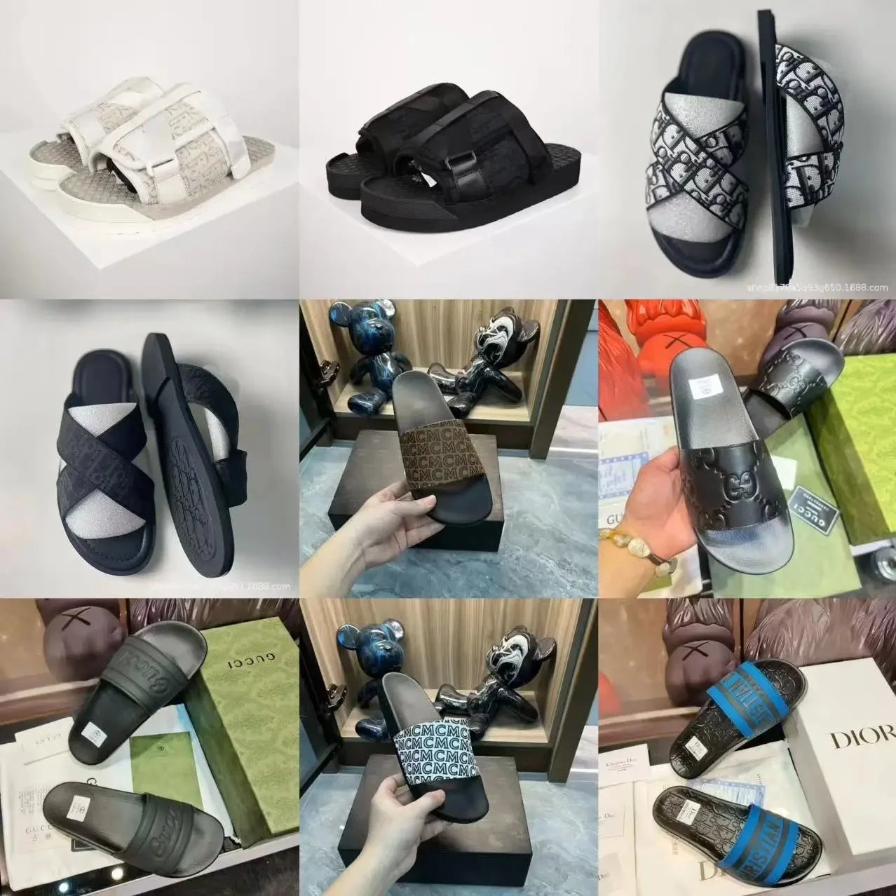 Gucci Men's Logo Slide Sandals Fashion Summer Slippers
