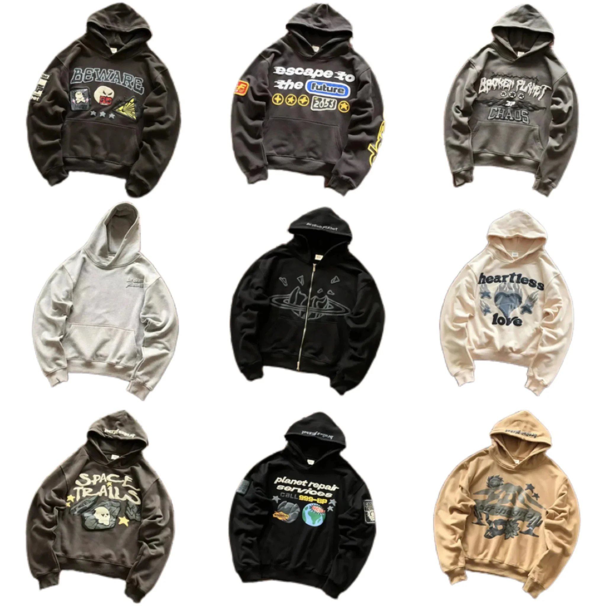 Men's Graphic Hoodies Streetwear Sweatshirts Casual Fashion