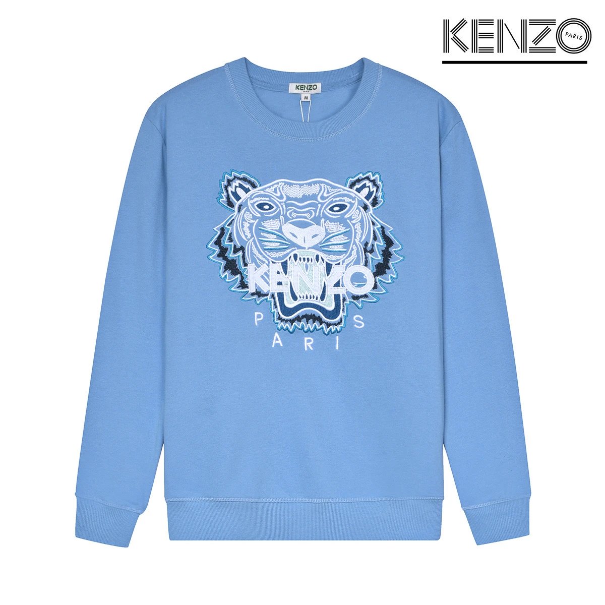 KENZO Paris Tiger Embroidered Sweatshirt Blue