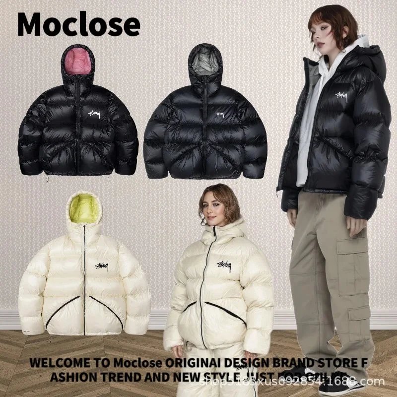 Moclose Winter Puffer Jacket Women Hooded Down Coat Fashion Trendy Outerwear